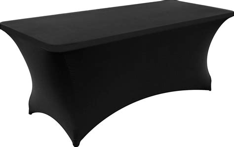 4' Table Cover - Black Stretch Spandex | Lakewood Ranch Party Rentals