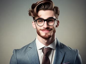 A man in a suit and tie wearing glasses Image & Design ID 0000166070 - SmileTemplates.com