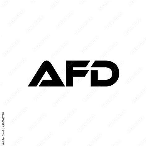 AFD letter logo design with white background in illustrator, vector ...