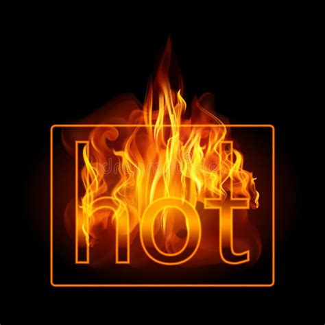 Abstract Fire Flames Vector Background. Illustration Hot Fire With Glowing Text In Flames Stock ...