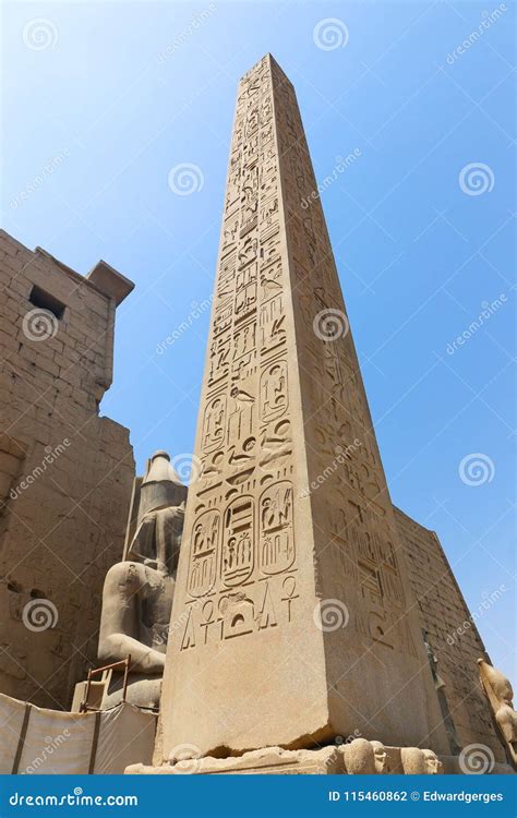 Egyptian Obelisk at Luxor Temple Editorial Photography - Image of ...