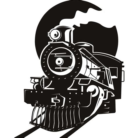 Images For > Steam Locomotive Silhouette | Train art, Train illustration, Train drawing