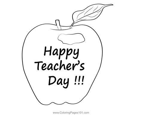 Happy Teacher Appreciation Coloring Page for Kids - Free Teachers' Day Printable Coloring Pages ...