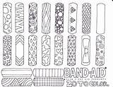 Band Aid Coloring Page Pages sketch template