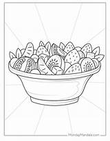 Salad Clipart Fruit Clip Coloring Line Pages Drawing Cliparts Bowl  sketch template