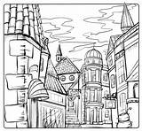 Diagon Alley coloring Page  Free And Printable sketch template