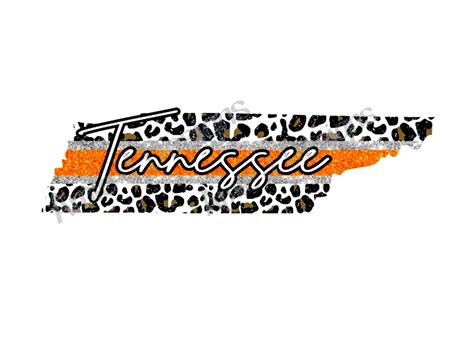 Tennessee Orange and Silver Glitter Tennessee PNG Sublimation - Etsy