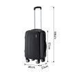 2Pc Hard Shell Luggage Suitcase Set-Black With TSA Lock