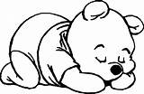 Sleep Baby Pooh Coloring Page  Wecoloringpagecom sketch template