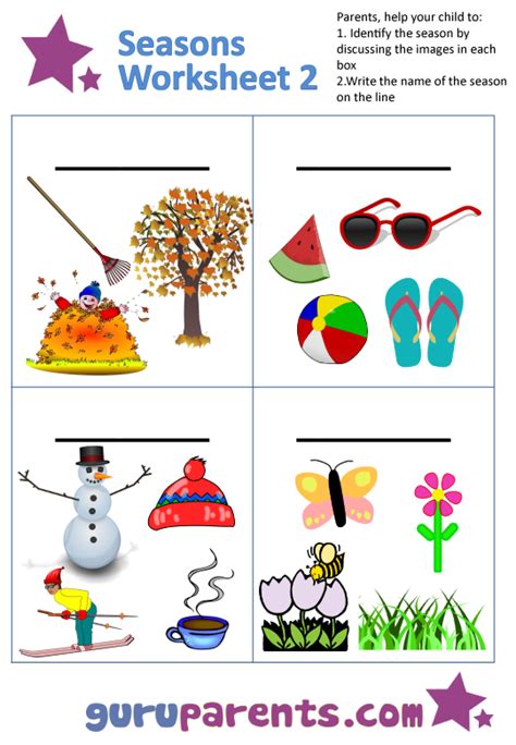 Seasons Worksheets | guruparents