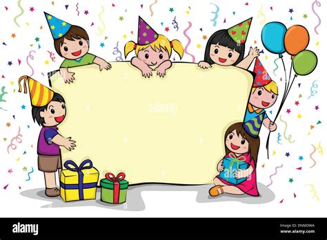 A vector illustration of a birthday party invitation card Stock Vector Image & Art - Alamy