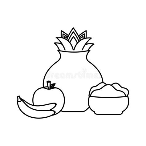 Clay Pot of Onam Celebration Design Stock Illustration - Illustration ...