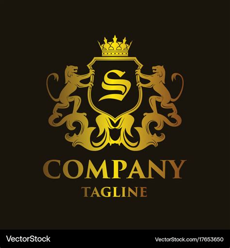 Luxury letter s logo Royalty Free Vector Image