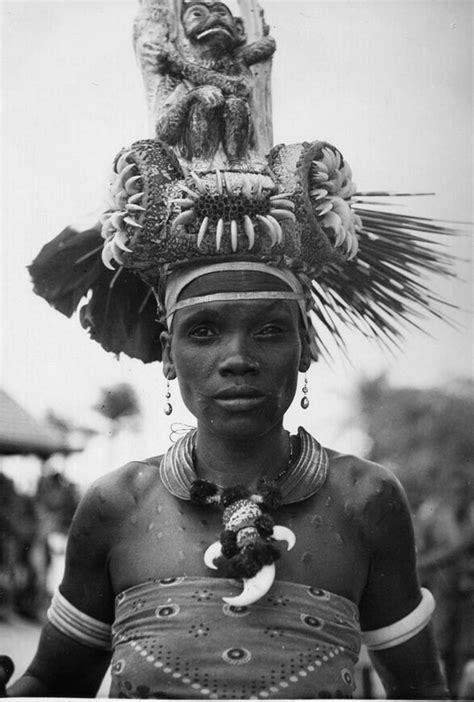 Africa | Bafia dancer in ceremonial dress. Cameroon. ca. 1945 - 1979 | ©Bohumil Holas ...