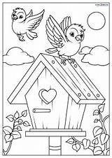 Free Printable Birdhouse Coloring Pages For Kids sketch template