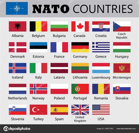 Nato Member Countries Flags Nato Member Countries Flags Drawing ...