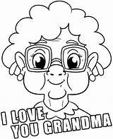 Grandma coloring Page Grandparents Day sketch template