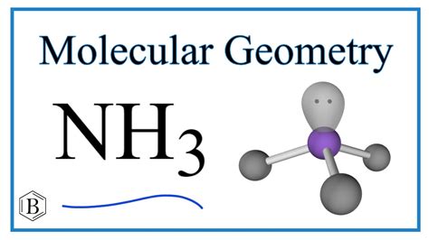 NH3 (Ammonia) Molecular Geometry, Bond Angles (and Electron Geometry) - YouTube