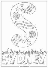 The Name Sydney Coloring Pages sketch template