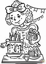 Girl Has A Birthday Party coloring Page  Free Printable Coloring Pages sketch template