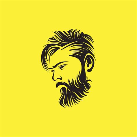 Beard man logo design vector illustration 11849717 Vector Art at Vecteezy