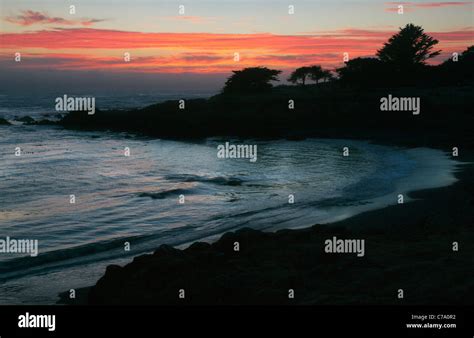 Moonstone Beach at Sunset Stock Photo - Alamy