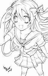 Cute Manga Coloring Pages sketch template