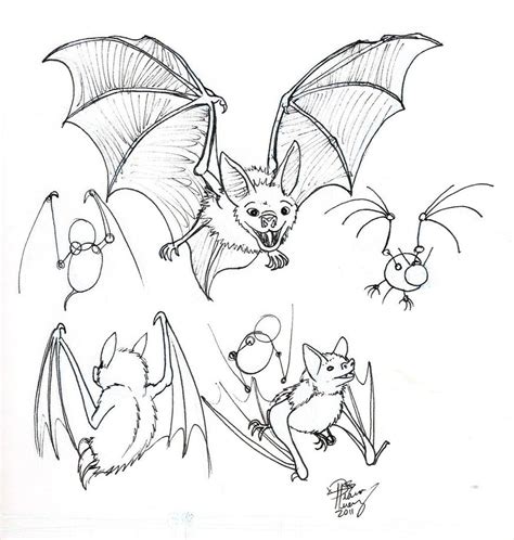 Bat Line Drawing at GetDrawings | Free download