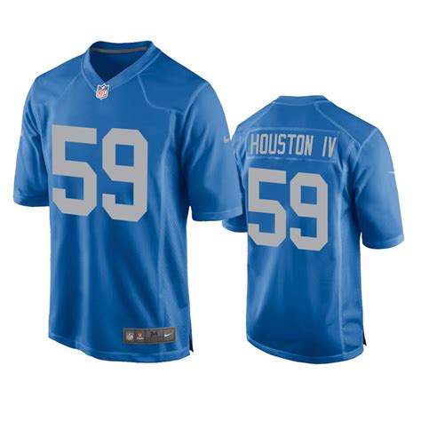 Detroit Lions James Houston IV Blue Throwback Game Jersey - Jerseyok Shop