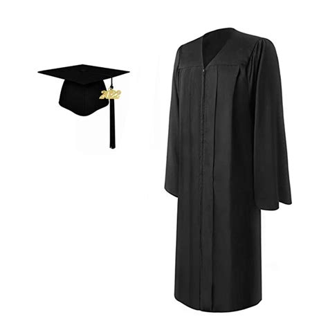 Buy LEWOTE2023 Matte Adult Graduation Gown Cap Tassel Set with 2023 Years Charm Online at ...