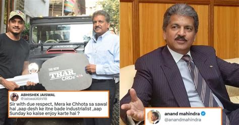 Anand Mahindra Gives Perfect Reply To Twitter User Who Asked How He Enjoys Sunday