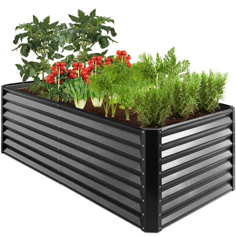 Outdoor Metal Raised Garden Bed for Vegetables, Flowers, Herbs - 6x3x2 | Raised garden, Garden ...