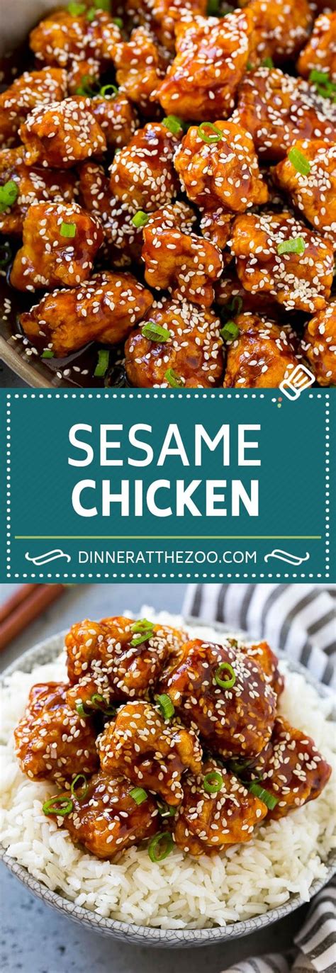sesame chicken on top of rice in a bowl