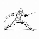 Premium Vector  Fencing fencing Sport Illustration Of A Man In sketch template