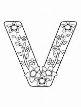 Letter V coloring Pages sketch template