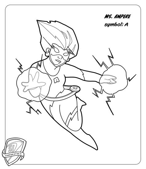 Ms. Ampere coloring page