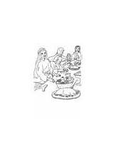 Great Banquet Parable Of The Bible Coloring Pages Sketch Page sketch template