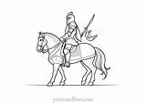 Knight Coloring Page  Free Printable Medieval sketch template