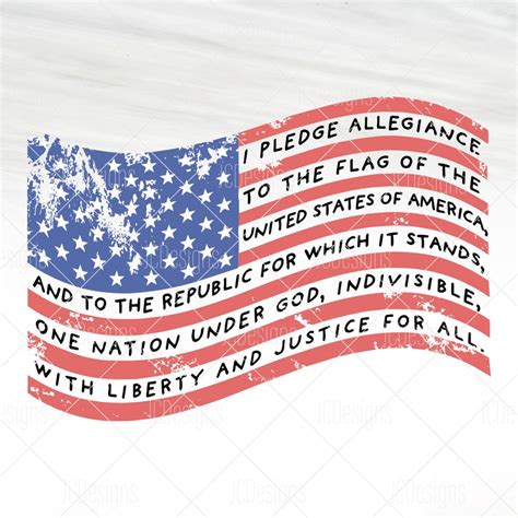 Pledge of Allegiance Flag SVG Distressed Flag SVG Waiving | Etsy