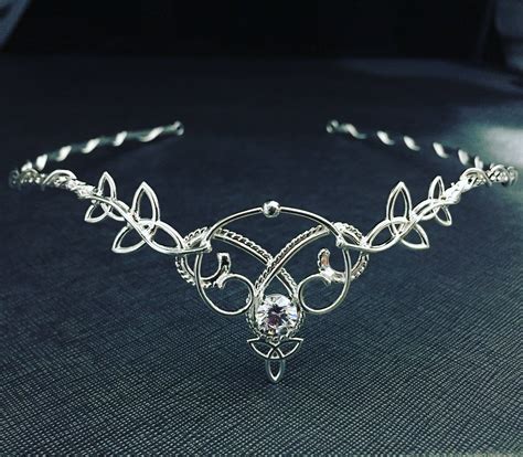 Celtic Bridal Tiaras, Bohemian Celtic Wedding, Woodland Bridal Tiara, Sterling Silver wedding ...