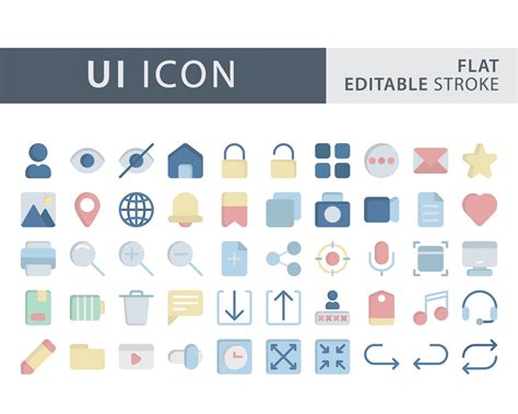 Set of User Interface icon set 2134683 Vector Art at Vecteezy