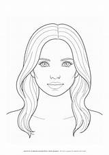 Female Face Coloring Pages sketch template