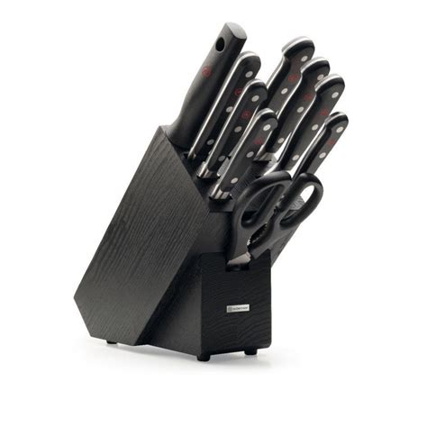 Wusthof Classic 9 piece Knife Block Set - Black - First Ireland