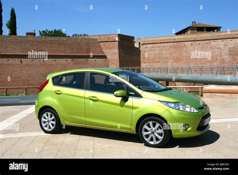 New Green Ford Fiesta Car Launched in Sienna, Italy 2009 Stock Photo - Alamy