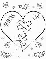Broken Hearts coloring Page  Download Print Or Color Online For Free sketch template