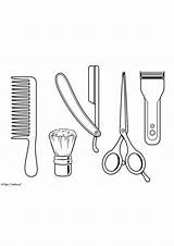 Barber Tools Coloring Pages  Free Printable For Kids sketch template