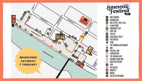 Melbourne laneways map - Map of Melbourne laneways (Australia)