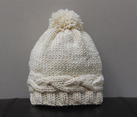 KNITTING PATTERN Pom Pom Hat adult Sizing PDF Knitting - Etsy