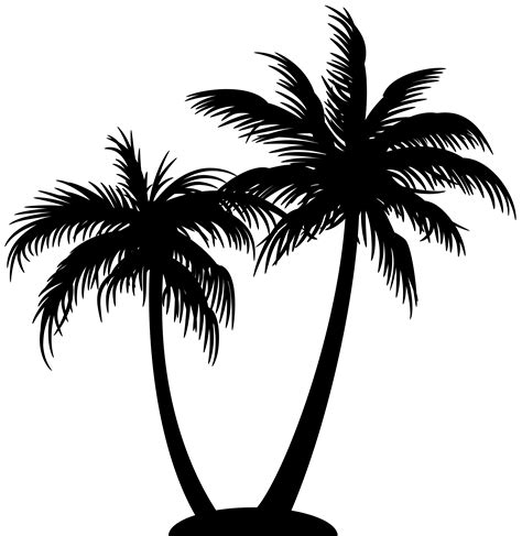 Palms Silhouette PNG Clip Art Image | Gallery Yopriceville - High ...