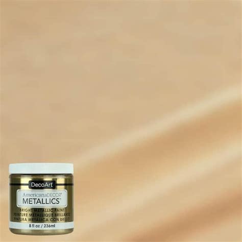 Americana Decor 8 oz. Metallic Champagne Gold Paint ADMTL02-98 - The Home Depot